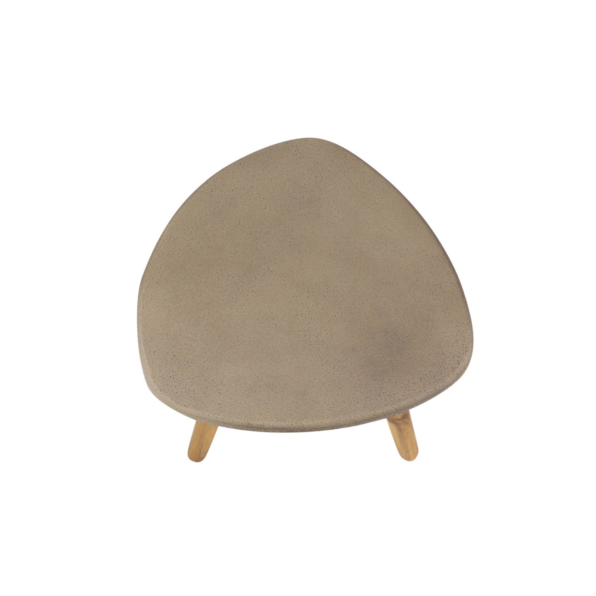 16" Gray Wood Modern Outdoor Accent Table
